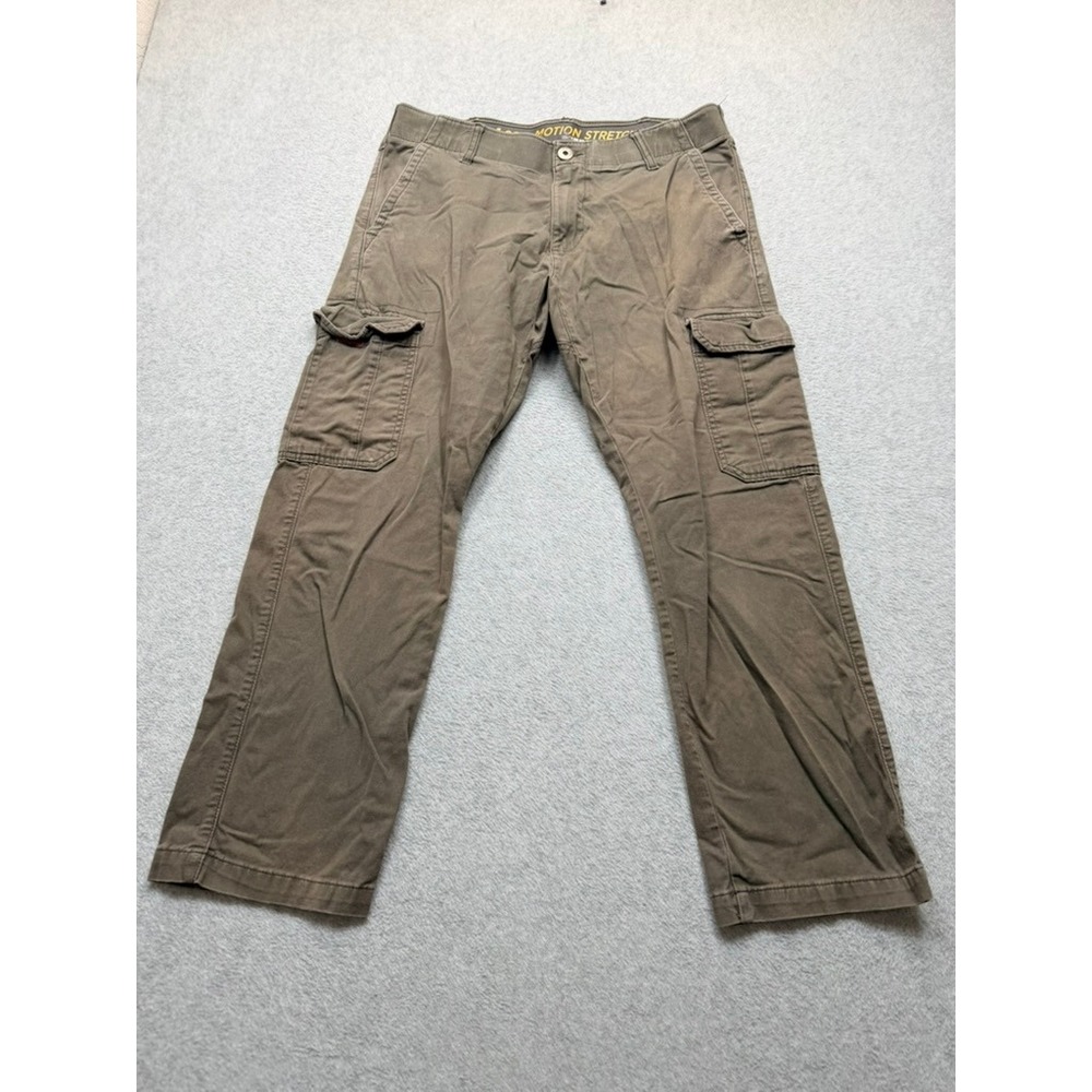 Lee Extreme Motion Stretch Cargo Pants Mens 34x30 Olive Green Straight Leg
